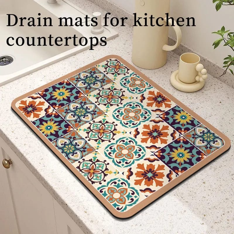 Dish Drying/Dining Table Mat Water Absorbent & Anti-Slip 2.5mm