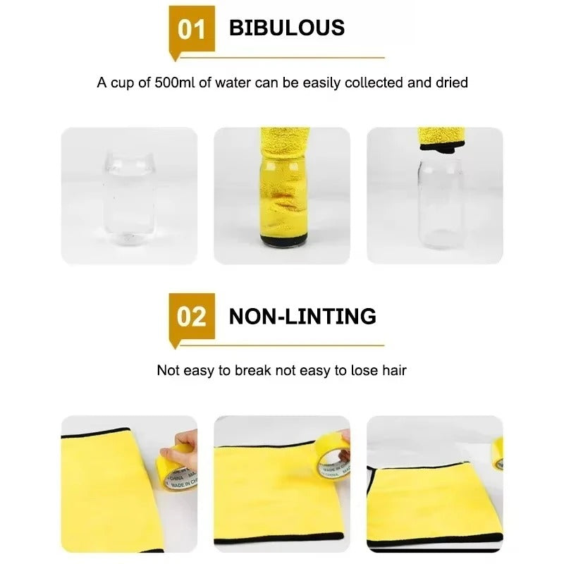 Car Microfiber Cleaning Towel (Pack of 2)
