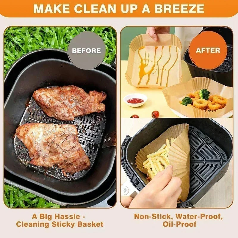Air Fryer Disposable Paper Liner (50 Pcs)